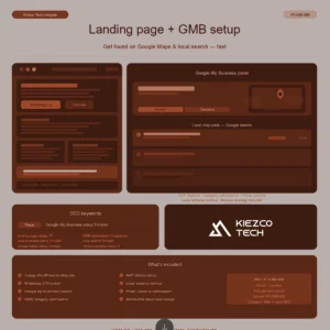 Landing page & Google My Business setup