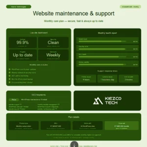 Website maintenance & support plan